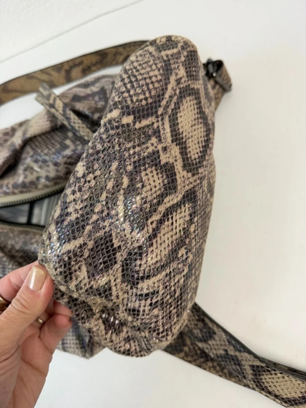 Aimee Kestenberg Tamitha Holographic Snakeprint Backpack